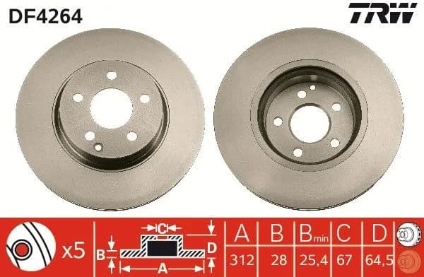 Mercedes E-Class W211 E 320 Front Brake Disc