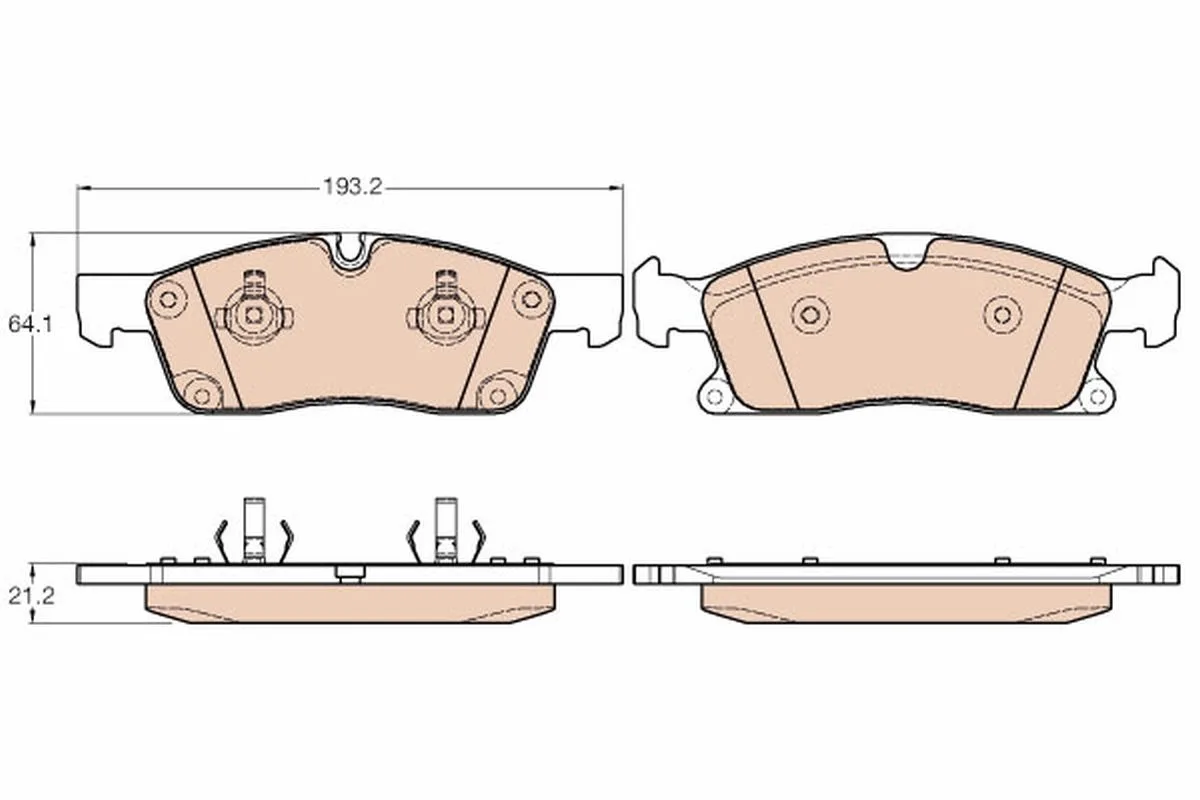 Mercedes W166 ML 350 CDI BlueTEC Front Brake Pads