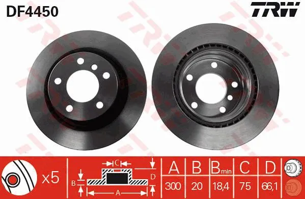 BMW 1 Series E81 120i N47 Rear Brake Disc