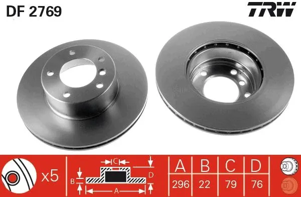 BMW 5 Series E39 525d Front Brake Disc