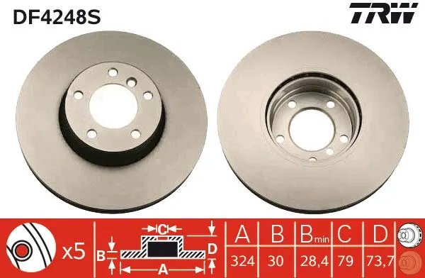 BMW E39 540i Front Brake Disc