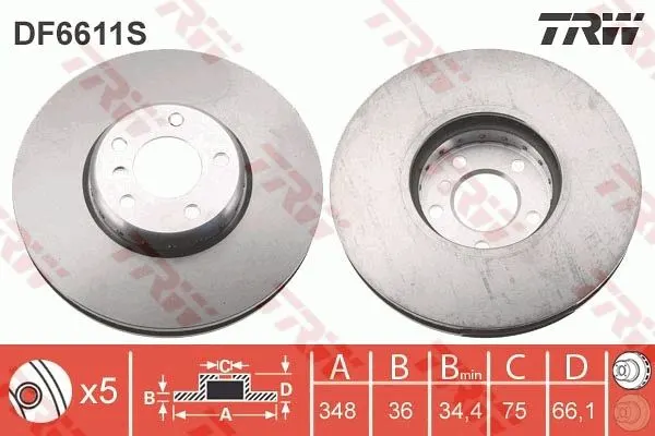 BMW F10 520d B47 Front Brake Disc