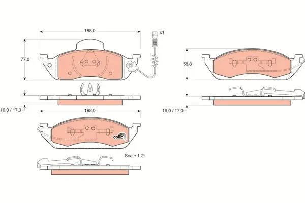 Mercedes W163 ML 320 M112 Front Brake Pads