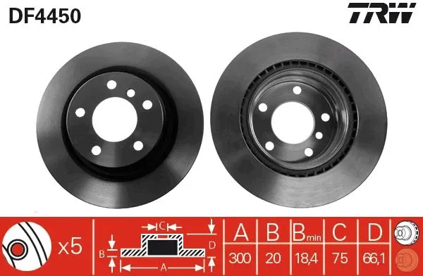 BMW E90 320 xd N47 Rear Brake Disc