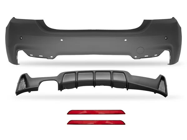 BMW 4 Serisi F32 2013-2018 M-Tech Komple Tampon Arka PDC'li Çift Egzoz Çıkışlı