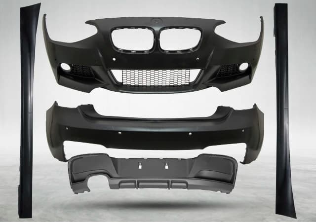BMW 1 Serisi F20 2012-2017 M-Tech Gövde Kiti Far Yıkamalı PDC'li Ön/Arka Çift Egzoz Çıkışlı Marşpiyeli