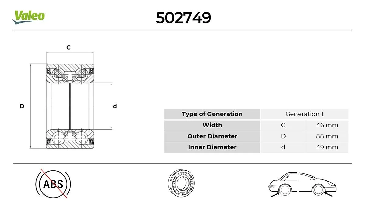 Mercedes ML Series W163 Front Wheel Bearing Set