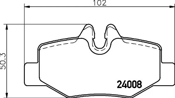 Mercedes Vito Series W639 Brake Brake Pad Rear