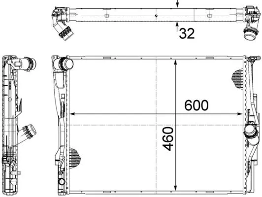 BMW 1 Series E87 N45 Engine Radiator