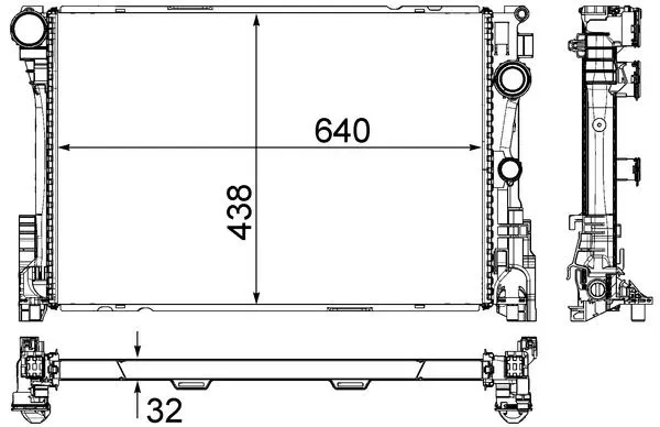 Mercedes E Series W212 OM651 Water Radiator