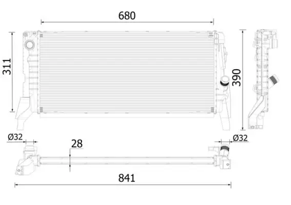 BMW X1 Series F48 B47 Water Radiator