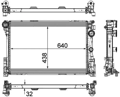 Mercedes E Series W212 M271 Water Radiator