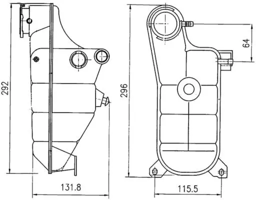 Mercedes W124 Kasa M103 Su Deposu