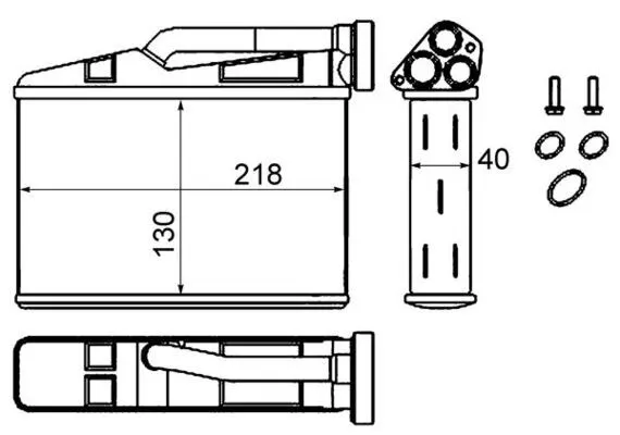 BMW 5 Series E39 M47 Heater Radiator
