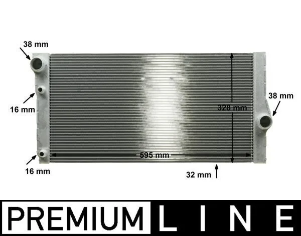 BMW 5 Series F10 B47 Water Radiator