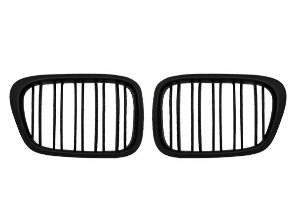 BMW 5 Series E39 1996-2003 Grille Set Matte Black Double Slat