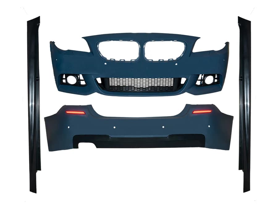 BMW 5 Serisi F10 2009-2016 M-Tech Gövde Kiti Far Yıkamalı PDC'li Ön/Arka Çift Egzoz Çıkışlı Marşpiyeli