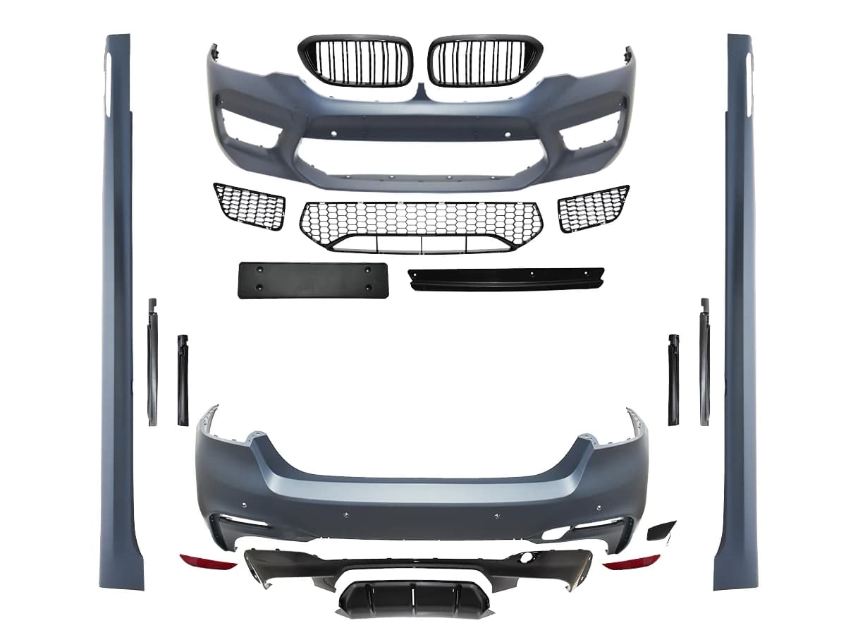BMW 5 Serisi G30 2016-2018 M5-STYLE Gövde Kiti PDC'li Ön/Arka Çift Egzoz Çıkışlı Marşpiyeli Panjurlu