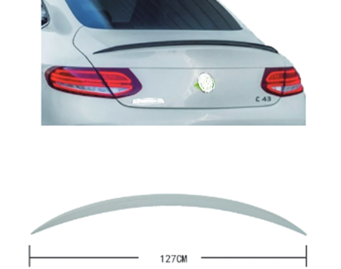Mercedes W205 Trunk Spoiler