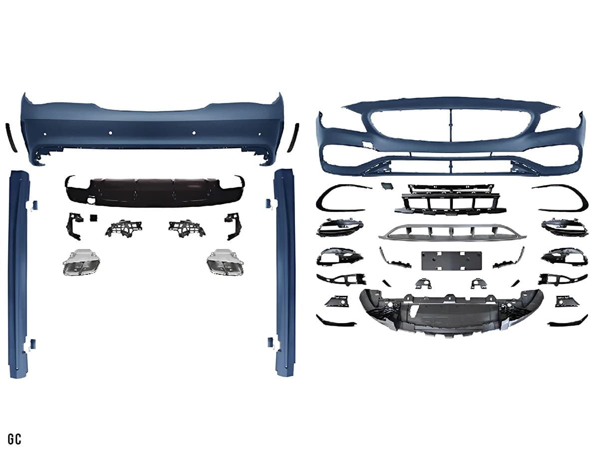 Mercedes W117 Body Kit Park Sensor: Rear, Quad Exhaust Outlet Exhaust Tip, Grille, Running Board