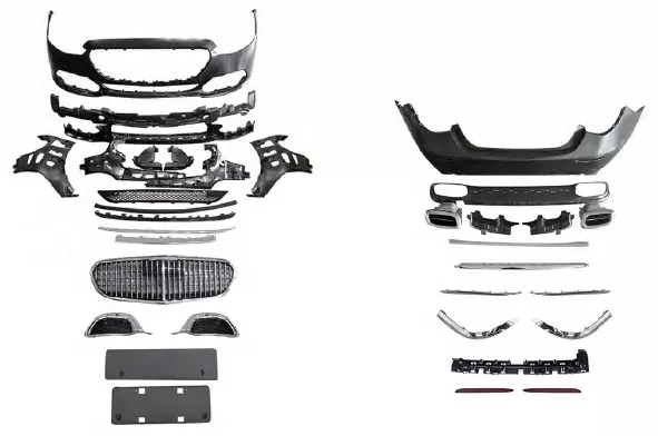 Mercedes S Serisi W223 2020 - Gövde Kiti Çift Egzoz Çıkışlı (Tek+Tek) Egzoz Uçlu, Panjururlu