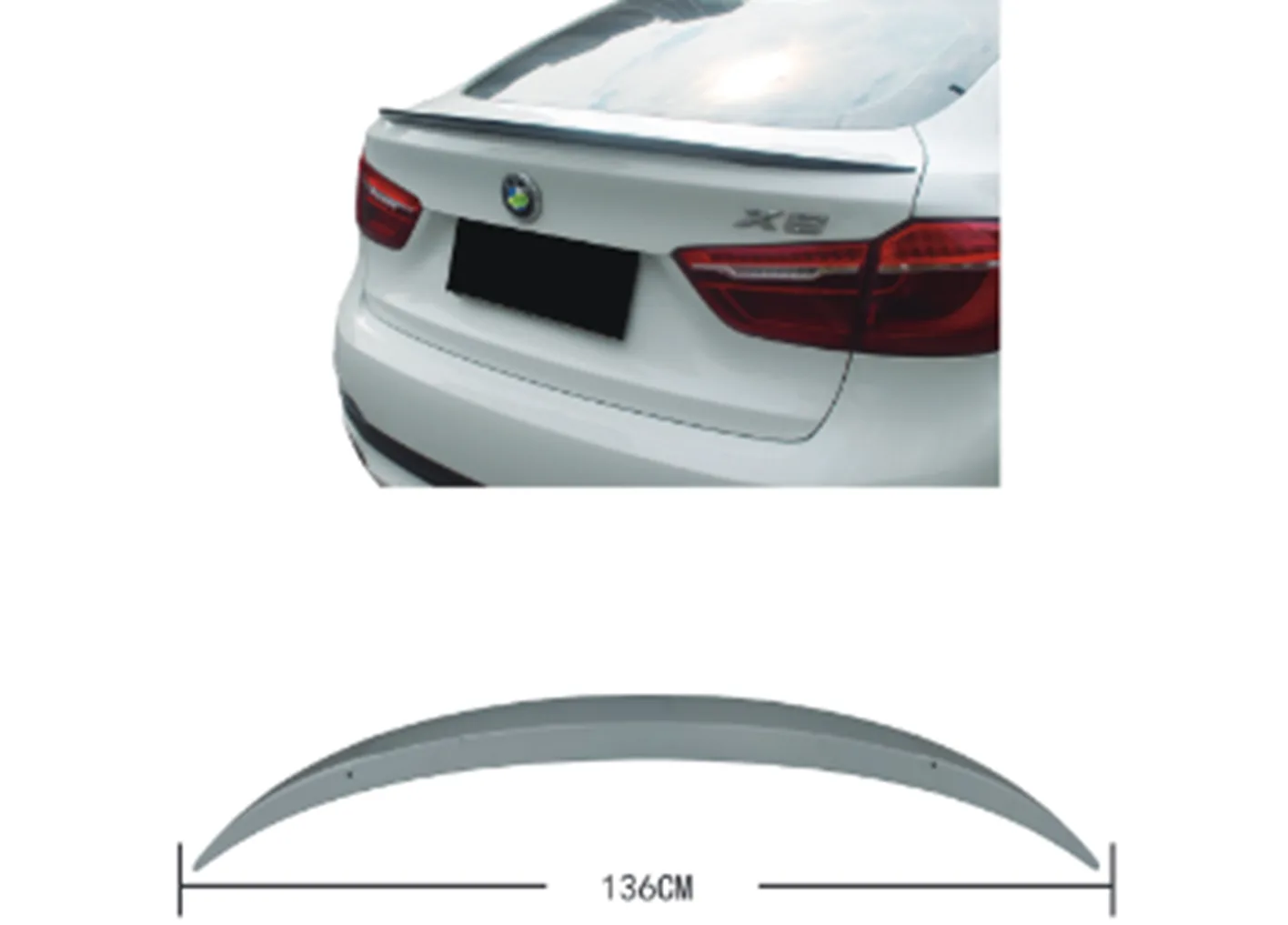 BMW X6 Serisi E71 2007-2014 Bagaj Spoyleri -///M-Performance-