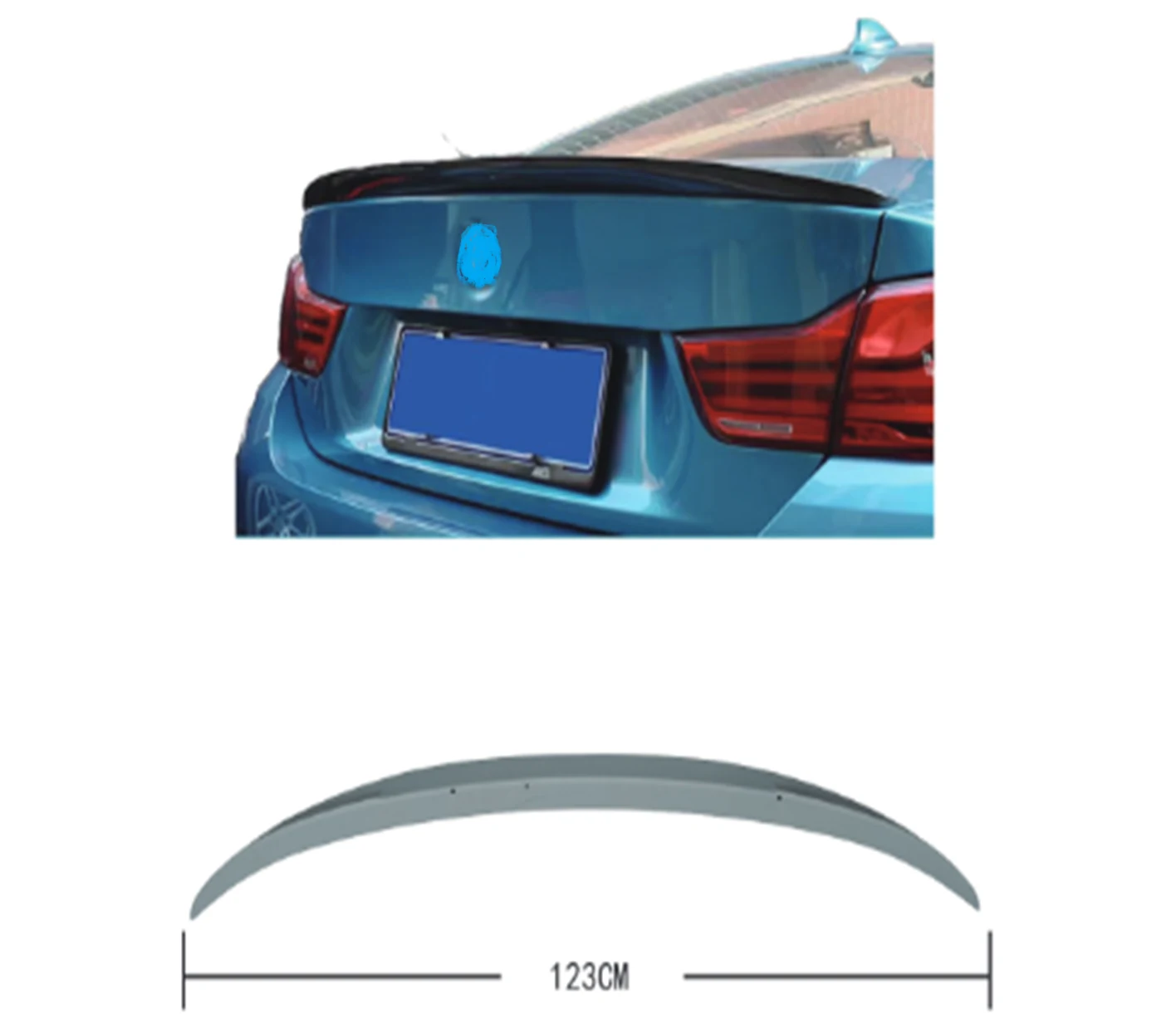 BMW 4 Series F32 2013-2018 Trunk Spoiler -///M-Performance-