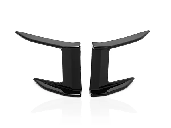 BMW 1 Series F40 2019- Bumper Blade Front (Set) Lower; Piano-Black -///M-Performance- 2019-24