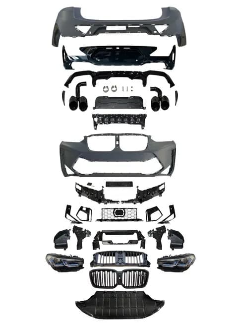 BMW X4 Serisi G02 2018- Gövde Kiti PDCli:Arka, <OO-OO> Egz.Uçlu, Panj-lu, Farlar -X4M- 2018-21
