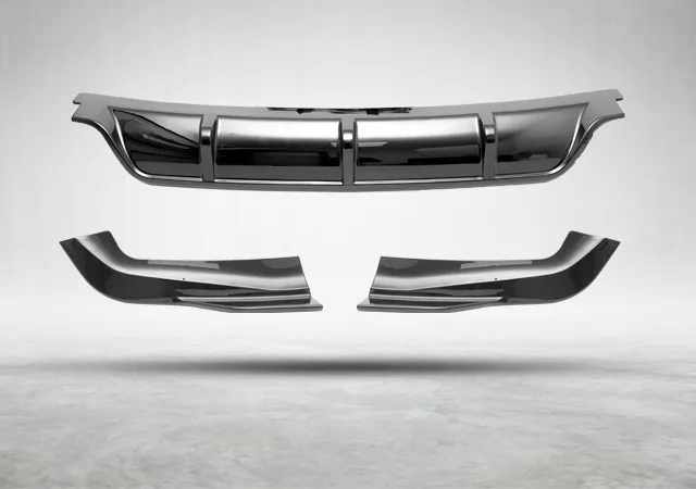 BMW X5 Serisi F15 2014-2018 Tampon Difüzör Seti Aka, Orta + Splitter 2014-18