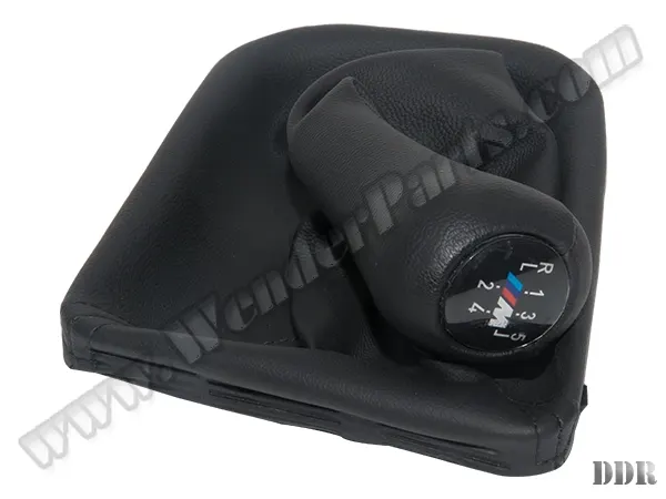 BMW 3 Series E30 1983-1991 Knob Gear Boot -5 Forward- Manual Gearbox Black Synthetic Leather