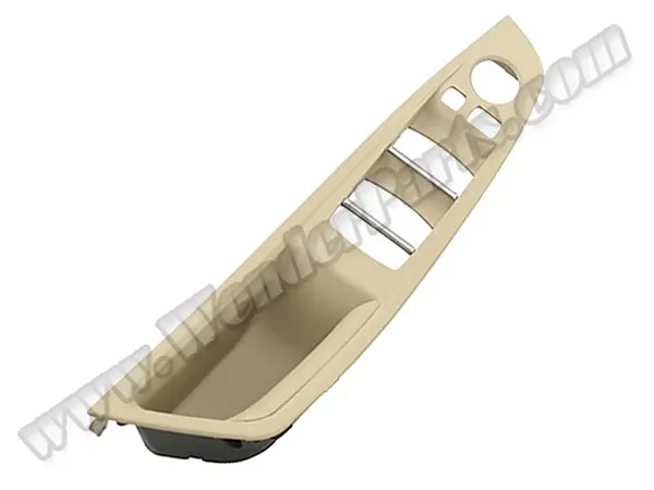 BMW 5 Serisi F10 2009-2016 Cam Düğme Çerçevesi Ön Sol; Bej
