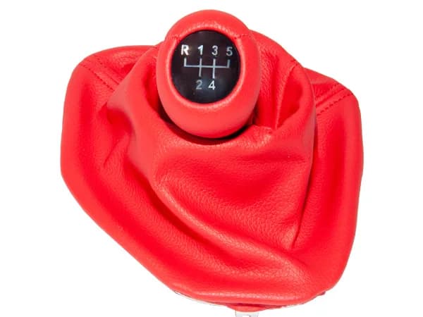 BMW 5 Series E39 Knob Gear Boot -5 Forward- Manual Gearbox Red Synthetic Leather Illuminated