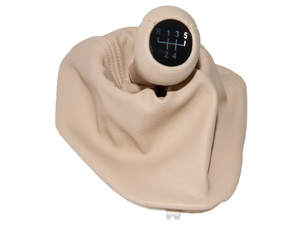BMW 5 Series E39 Knob Gear Boot -5 Forward- Manual Gearbox Beige Synthetic Leather Illuminated
