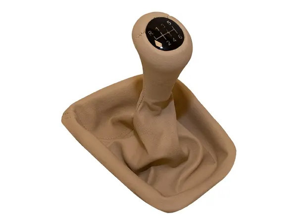 BMW 3 Series E46 Knob Gear Boot -6 Forward- Manual Gearbox Beige Synthetic Leather Illuminated