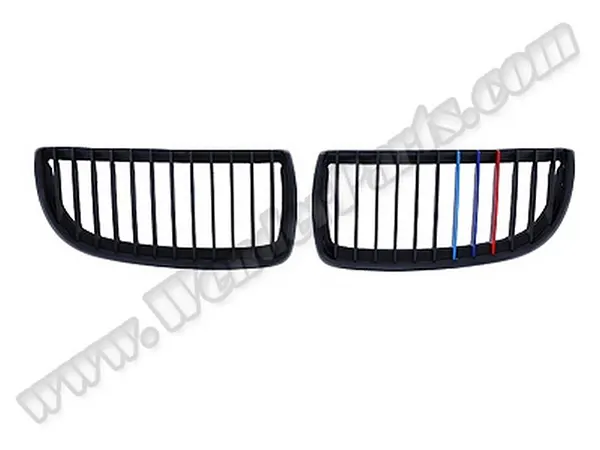 BMW 3 Series E90 2005-2008 Grille (Set) Piano-Black ///M-Renkli