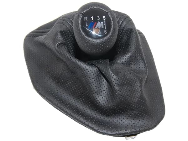 BMW 5 Series E39 Knob Gear Boot -6 Forward- Manual Gearbox Black Dotted Synthetic Leather Illuminated