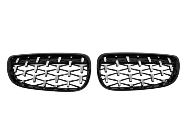 BMW 3 Serisi E92 LCI 2010-2013 Panjur (Set) Siyah/Krom/Siyah -Diamond