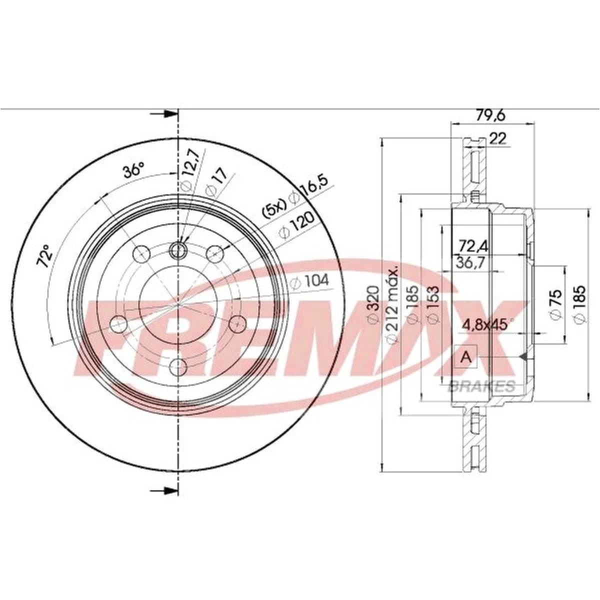 BMW X3 Series E83 Rear Brake Disc