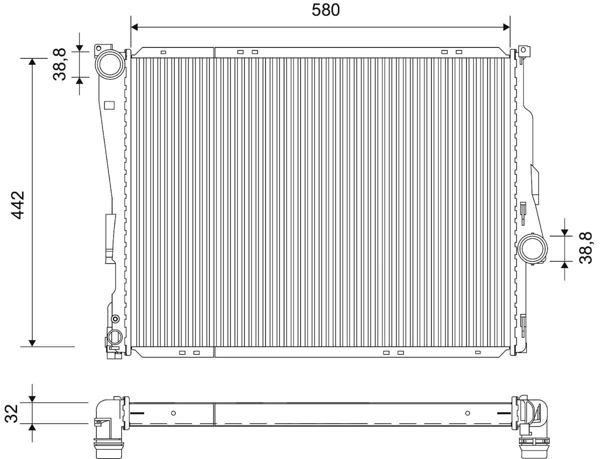 BMW 3 Series E46 1997-2006 Engine Radiator Otomatik/Manuel