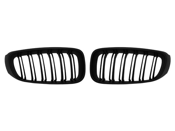 BMW 3 Series F34 2013- Grille (Set) Matte-Black, Dual Trim