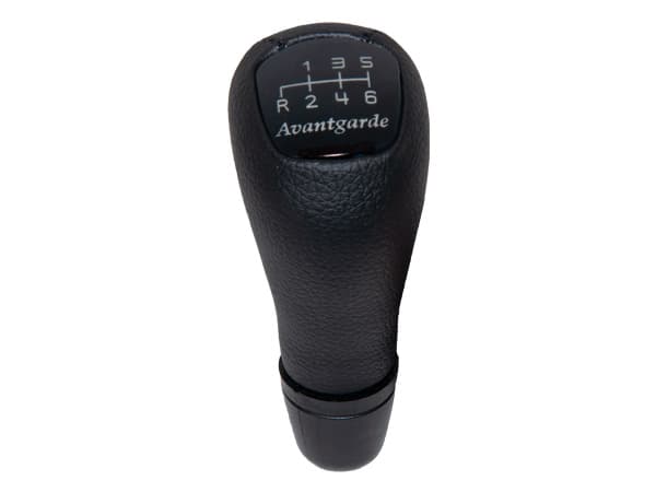 Mercedes E Series W210 Gear Knob -6 Forward- Manual Gearbox Black Synthetic Leather -AVANTGARDE