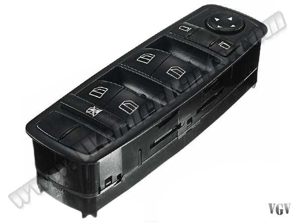 Mercedes ML W164 Glass Button Front Left Black